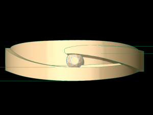 woman band ring 120 3D Print Model