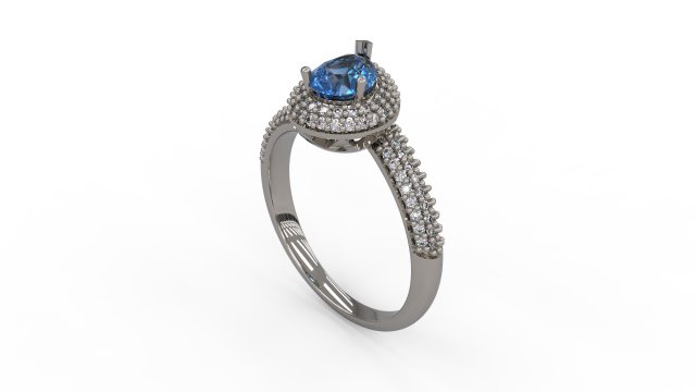 woman solitaire ring 121 3D-Druckmodell .c4d .max .obj .3ds .fbx .stl .blend 