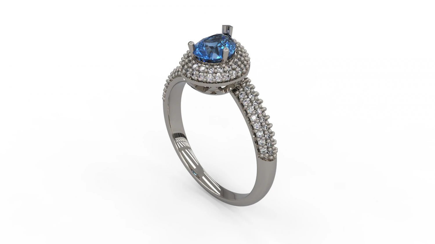 woman solitaire ring 121 3D Print Model .c4d .max .obj .3ds .fbx .stl .blend 