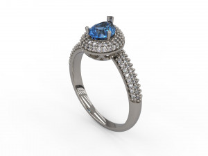 woman solitaire ring 121 3D 프린트 모델