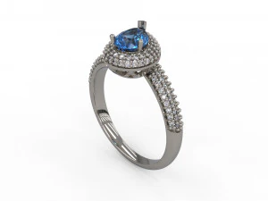 kobiecy pierścionek z pasjansem 121 Model do druku 3D