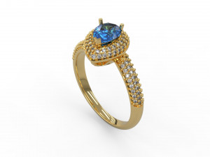 woman solitaire ring 121 3D-Druckmodell