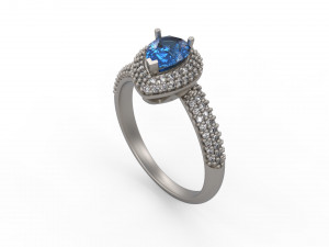 woman solitaire ring 121 3D-Druckmodell