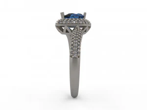 woman solitaire ring 121 3D Print Model