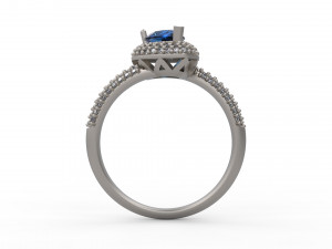 woman solitaire ring 121 3D-Druckmodell