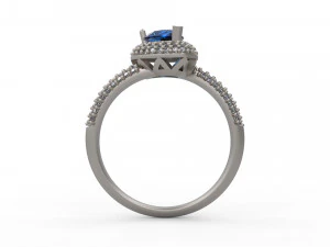 woman solitaire ring 121 3D Print Model
