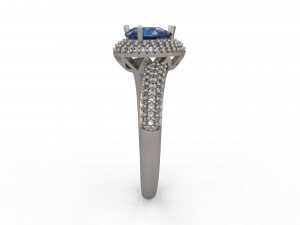 woman solitaire ring 121 3D-Druckmodell