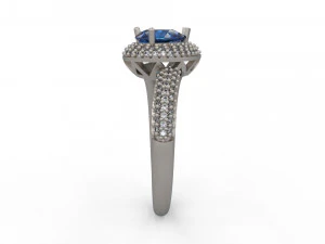 woman solitaire ring 121 3D Print Model