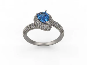 woman solitaire ring 121 3D Print Model
