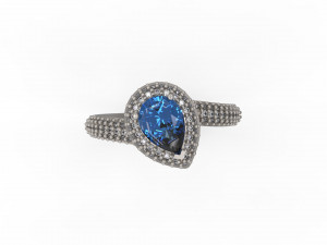 woman solitaire ring 121 3D-Druckmodell