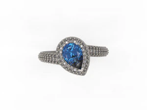 woman solitaire ring 121 3D Print Model
