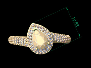 woman solitaire ring 121 3D Print Model