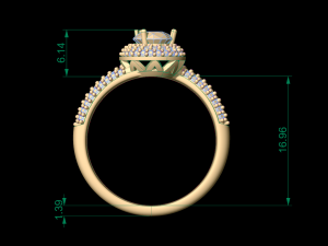 woman solitaire ring 121 3D-Druckmodell