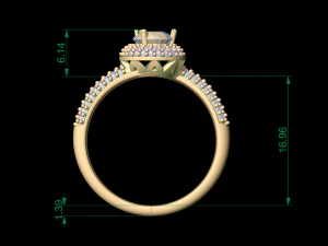 woman solitaire ring 121 3D Print Model