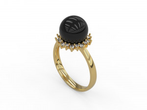 woman solitaire ring 122 3D 打印模型