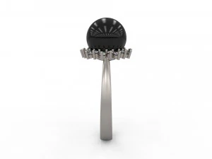 woman solitaire ring 122 3D Print Model