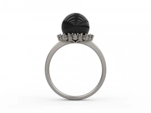 woman solitaire ring 122 3D Print Model