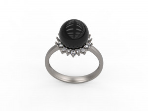 woman solitaire ring 122 3D 打印模型