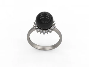 woman solitaire ring 122 3D Print Model