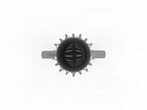 woman solitaire ring 122 3D Print Model