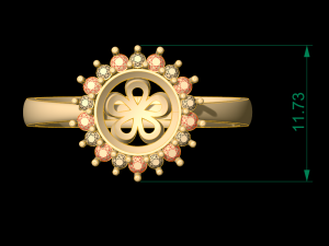 woman solitaire ring 122 3D 打印模型