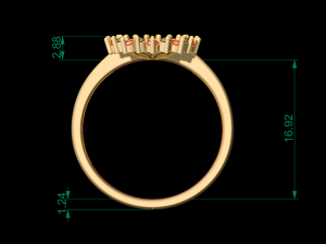 woman solitaire ring 122 3D 打印模型