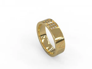 man band ring 28 3D Print Model