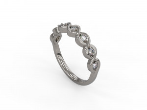 woman band wedding ring 123 3D Print Model