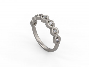 woman band wedding ring 123 Modelo de impresión 3D