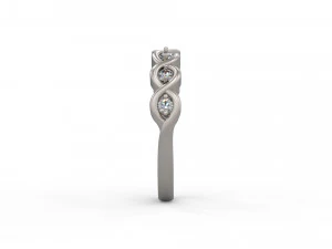 woman band wedding ring 123 3D Print Model