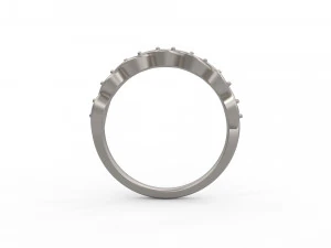woman band wedding ring 123 3D Print Model