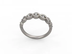 woman band wedding ring 123 3D Print Model