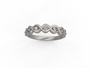 woman band wedding ring 123 Modelo de impresión 3D