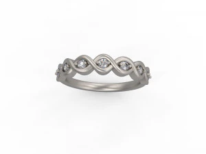 woman band wedding ring 123 3D Print Model