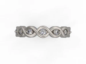 woman band wedding ring 123 3D Print Model
