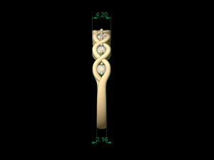 woman band wedding ring 123 3D Print Model