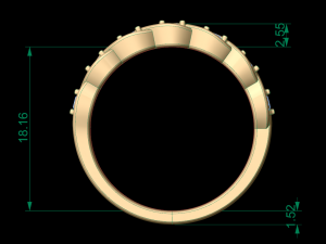 woman band wedding ring 123 Modelo de impresión 3D
