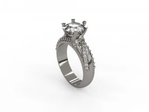 anel solit&aacute;rio feminino 124 Modelo de Impressão 3D