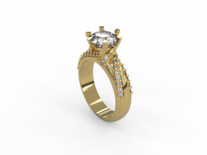 woman solitaire ring 124 Modelo de impresión 3D