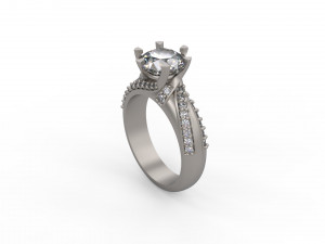 woman solitaire ring 124 Modelo de impresión 3D