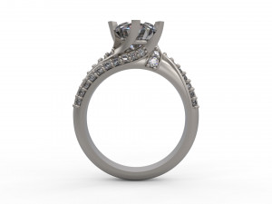 woman solitaire ring 124 Modelo de impresión 3D