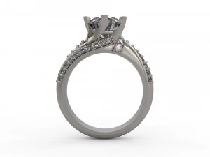 woman solitaire ring 124 3D Print Model