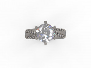woman solitaire ring 124 Modelo de impresión 3D