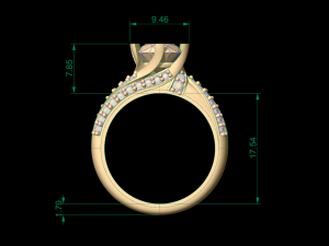 woman solitaire ring 124 Modelo de impresión 3D