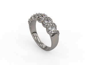 woman wedding band ring 125 3D Print Model