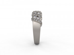 woman wedding band ring 125 3D printmodel