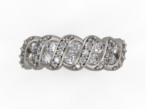 woman wedding band ring 125 3D printmodel