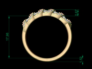 kadın alyans y&uuml;z&uuml;ğ&uuml; 125 3D Baskı Modeli