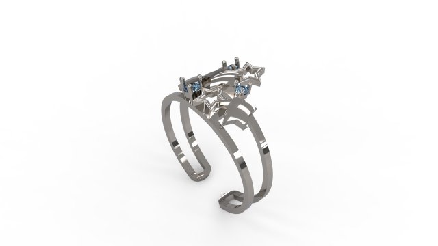 star ring 3D Print Model .c4d .max .obj .3ds .fbx .stl .blend 