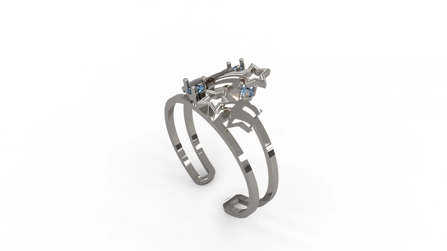 star ring 3D Print Model .c4d .max .obj .3ds .fbx .stl .blend 